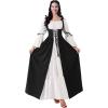 imageSpooktacular Creations Halloween Renaissance Costume Women Renaissance Corset Dress Plus Size Medieval Chemise for CosplayBlack