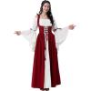 imageSpooktacular Creations Halloween Renaissance Costume Women Renaissance Corset Dress Plus Size Medieval Chemise for CosplayBurgundy
