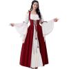 imageSpooktacular Creations Halloween Renaissance Costume Women Renaissance Corset Dress Plus Size Medieval Chemise for CosplayBurgundy