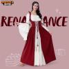 imageSpooktacular Creations Halloween Renaissance Costume Women Renaissance Corset Dress Plus Size Medieval Chemise for CosplayBurgundy