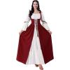 imageSpooktacular Creations Halloween Renaissance Costume Women Renaissance Corset Dress Plus Size Medieval Chemise for CosplayBurgundy