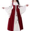 imageSpooktacular Creations Halloween Renaissance Costume Women Renaissance Corset Dress Plus Size Medieval Chemise for CosplayBurgundy