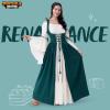imageSpooktacular Creations Halloween Renaissance Costume Women Renaissance Corset Dress Plus Size Medieval Chemise for CosplayGreen