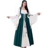 imageSpooktacular Creations Halloween Renaissance Costume Women Renaissance Corset Dress Plus Size Medieval Chemise for CosplayGreen