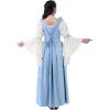 imageSpooktacular Creations Halloween Renaissance Costume Women Renaissance Corset Dress Plus Size Medieval Chemise for CosplayLight Blue