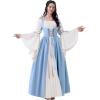 imageSpooktacular Creations Halloween Renaissance Costume Women Renaissance Corset Dress Plus Size Medieval Chemise for CosplayLight Blue