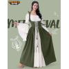 imageSpooktacular Creations Halloween Renaissance Costume Women Renaissance Corset Dress Plus Size Medieval Chemise for CosplayOlive