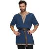 imageSpooktacular Creations Mens Medieval Renaissance Viking Knight Tunic Costume w Belt Pirate TShirt for Halloween Dress Parties