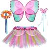 imageSpooktacular Creations Pink Rainbow Fairy Princess Costume for Girls Dress Up with Tutu Dress and Accessories