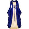 imageSpooktacular Creations Renaissance Costume Women Velvet Medieval Dress for Women Irish Renaissance Dress for HalloweenBlue
