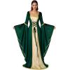 imageSpooktacular Creations Renaissance Costume Women Velvet Medieval Dress for Women Irish Renaissance Dress for HalloweenGreen