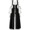imageSpooktacular Creations Halloween Renaissance Costume Women Renaissance Corset Dress Plus Size Medieval Chemise for CosplayBlack