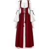 imageSpooktacular Creations Halloween Renaissance Costume Women Renaissance Corset Dress Plus Size Medieval Chemise for CosplayBurgundy