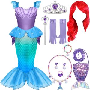 imageSpooktacular Creations Halloween Mermaid Costume for Girls Little Mermaid Dress Princess Dress Up for Girls 46 for DressUpBlue