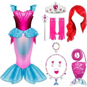 imageSpooktacular Creations Halloween Mermaid Costume for Girls Little Mermaid Dress Princess Dress Up for Girls 46 for DressUpMagenta