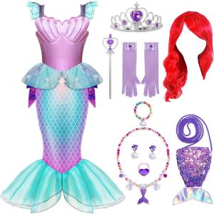 imageSpooktacular Creations Halloween Mermaid Costume for Girls Little Mermaid Dress Princess Dress Up for Girls 46 for DressUpPurple