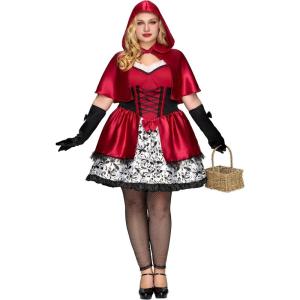 imageSpooktacular Creations Women Little Red Riding Hood Costume with Little Red Riding Hood Accessories for Halloween CostumeWomens Plus