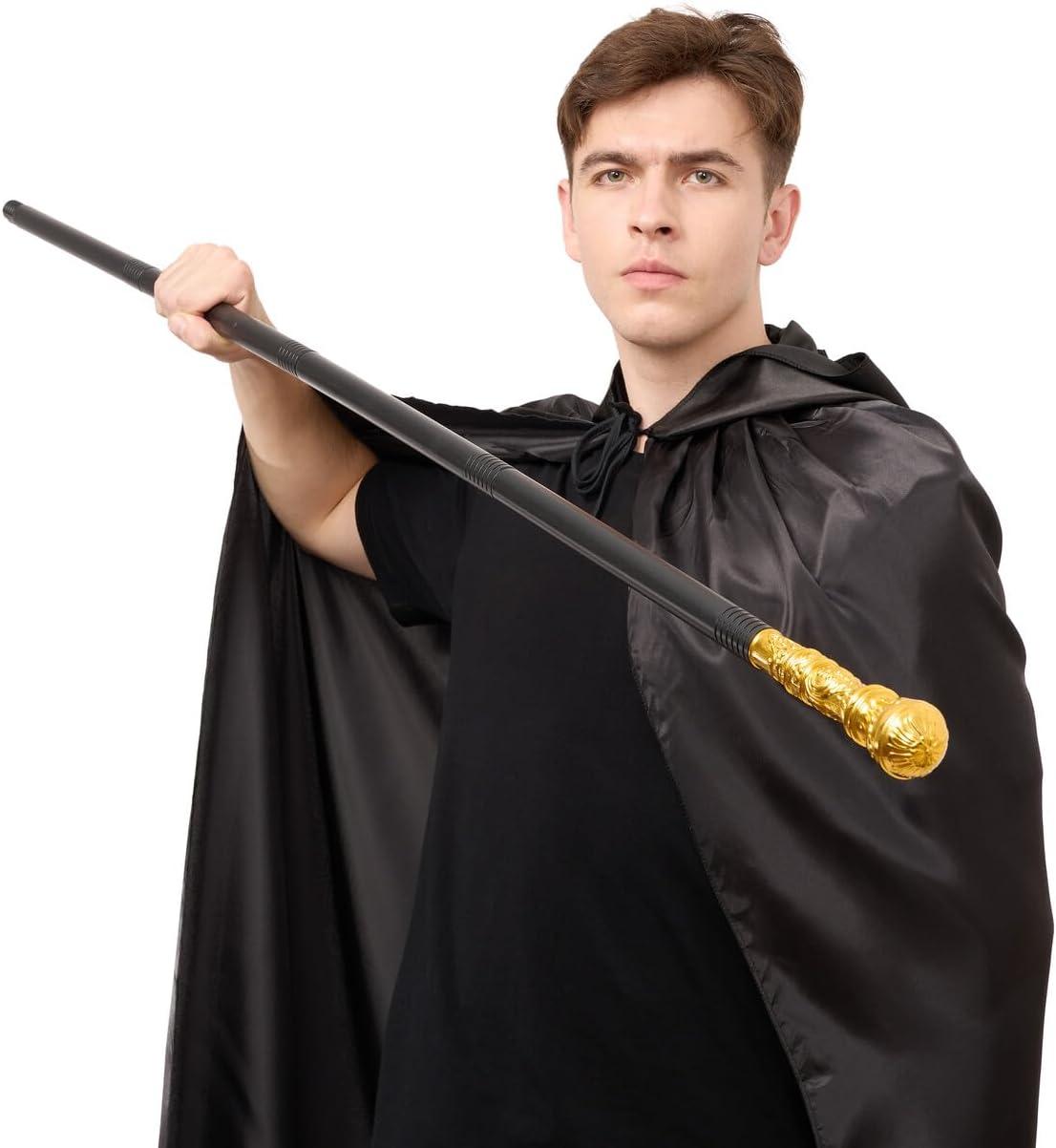 imageSpooktacular Creations Walking Cane Costume Vintage Staff Prop Stick Accessories for Dress Pimp Canes Party Pretend Play Costume for Adults and KidsGold
