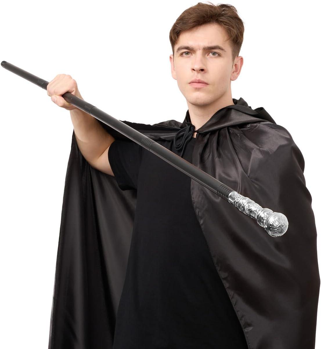 imageSpooktacular Creations Walking Cane Costume Vintage Staff Prop Stick Accessories for Dress Pimp Canes Party Pretend Play Costume for Adults and KidsSilver