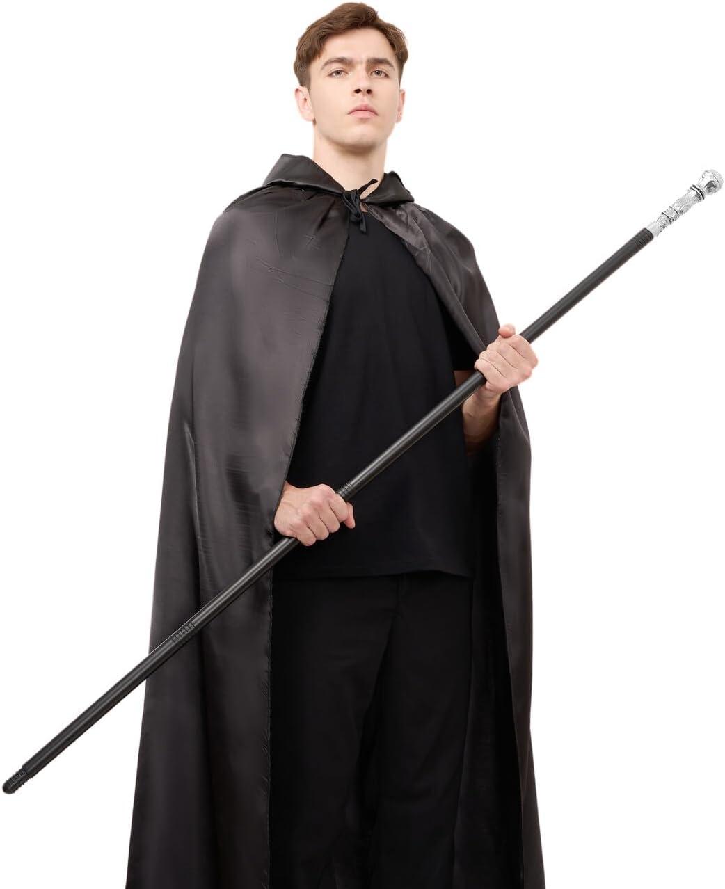imageSpooktacular Creations Walking Cane Costume Vintage Staff Prop Stick Accessories for Dress Pimp Canes Party Pretend Play Costume for Adults and KidsSilver