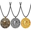 imageSpooktacular Creations 3PCS Pirate Coin Necklace Halloween Skull Necklace for Men Women ampamp Kids Cosplay Props Dress Up Accessories