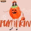 imageSpooktacular Creations 3pcs Adult Women Pumpkin Costume Set with Pumpkin Hat Bag Halloween Costume Adult Role Play