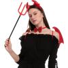 imageSpooktacular Creations 5Piece Halloween Red Devil Costume Set with Devil Wings Pitchfork Bow Tie Horn Headband and Tail Accessories for dress devil themed party fright night party cosplay
