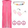 imageSpooktacular Creations 60s 70s Outfits for Women Halloween Disco Hippie Costume Accessories for Adult Halloween Costume