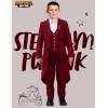 imageSpooktacular Creations Boys Halloween Steampunk Costume Kids Medieval Jacket Renaissance Victorian Tailcoat OutfitWine Red