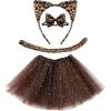 imageSpooktacular Creations Cat Pig Leopard Costume Set with Tutu Animals Headband Collar and TailCosplay Accessory KidsCheetah