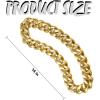 imageSpooktacular Creations Chunky Fake Gold Chain for Hip Hop Rapper Costume Jewelry Fake Plastic Gold Necklace Accessories for 80s 90s Men Women Halloween Costume Dress Up Party Props