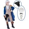 imageSpooktacular Creations George Washington Costume for Kids Colonial Boys Costume with Wig and Hat for Halloween DressUp Party