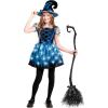 imageSpooktacular Creations Girls Light Up Witch Costume Kids Witch Costume with Hat and Broom for Toddler Halloween Dress PartyBlue