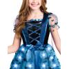 imageSpooktacular Creations Girls Light Up Witch Costume Kids Witch Costume with Hat and Broom for Toddler Halloween Dress PartyBlue