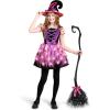 imageSpooktacular Creations Girls Light Up Witch Costume Kids Witch Costume with Hat and Broom for Toddler Halloween Dress PartyPink