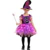 imageSpooktacular Creations Girls Light Up Witch Costume Kids Witch Costume with Hat and Broom for Toddler Halloween Dress PartyPink