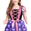 imageSpooktacular Creations Girls Light Up Witch Costume Kids Witch Costume with Hat and Broom for Toddler Halloween Dress PartyPurple