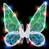 imageSpooktacular Creations Girls Women Butterfly Wing Halloween Light Up Fairy Wing for Kids Adults Halloween Cosplay PartiesRainbow
