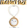 imageSpooktacular Creations Gold Clock Necklace Halloween Jumbo Gold Necklace White Rabbit Clock Hip Hop Rapper for Kids Women Men Halloween Party Decorations White Rabbit Costume