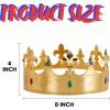 imageSpooktacular Creations Gold King Crown for Kids Men Women Costume Party Cosplay Props Halloween Plastic Crown Hat for Dress up Pretend Play Party Accessories Decorations