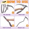 imageSpooktacular Creations Grim Reaper Scythe Prop Grim Reaper Faux Scythe Blade Weapon Costume Sickle Toy Accessories for Adult or Kids Pretend Play Halloween Dress Up Party Black
