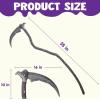 imageSpooktacular Creations Grim Reaper Scythe Prop Grim Reaper Faux Scythe Blade Weapon Costume Sickle Toy Accessories for Adult or Kids Pretend Play Halloween Dress Up Party Black