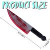 imageSpooktacular Creations Halloween Bloody Plastic Knife Fake Knife Toy Knives Weapon Prop for Halloween Costume Accessories Horror Costume Prop