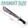 imageSpooktacular Creations Halloween Fake Machete Prop Plastic Machete Knife Fake Knife Weapon Toy for Halloween Costume Accessories Horror Costume Prop