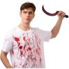 imageSpooktacular Creations Halloween Fake Plastic Sickle Weapon Toy Knife Prop Fake Grim Scythe Weapons for Halloween Costume Accessories Zombie Costume