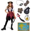 imageSpooktacular Creations Halloween Kids Pirate Costume Pirate Dress for Girls Buccaneer Princess Outfit for Toddler DressUpBlue