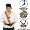 imageSpooktacular Creations Halloween Pirate Coin Necklace Pirate Skull Necklace Accessories for Men Women Halloween Cosplay Pirates Costume Halloween Dress Up Party FavorsAntique Bronze