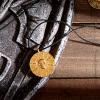 imageSpooktacular Creations Halloween Pirate Coin Necklace Pirate Skull Necklace Accessories for Men Women Halloween Cosplay Pirates Costume Halloween Dress Up Party FavorsGold