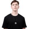 imageSpooktacular Creations Halloween Pirate Coin Necklace Pirate Skull Necklace Accessories for Men Women Halloween Cosplay Pirates Costume Halloween Dress Up Party FavorsSilver