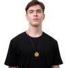 imageSpooktacular Creations Halloween Pirate Coin Necklace Pirate Skull Necklace Accessories for Men Women Halloween Cosplay Pirates Costume Halloween Dress Up Party FavorsGold